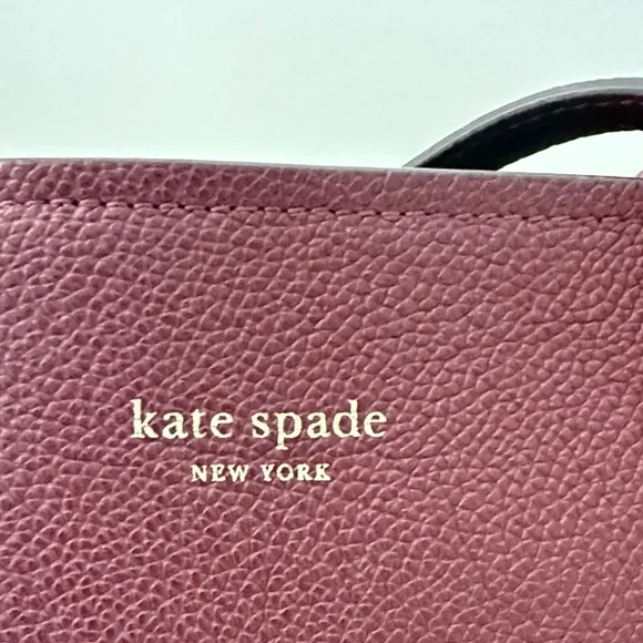 Kate Spade Maroon and Beige Tote Bag